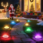 Flacchi solar ground lights disk on ground illuminate pathways safely