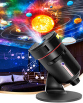 FLEWKEN Galaxy Projector front view shows a bright star field for cozy bedroom ambiance.