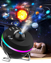 FLEWKEN Galaxy Projector close-up lens showing bright 6500K light for vivid constellations.
