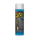Flex Seal Brite 14oz bottle sealing leaks quickly for a durable water barrier.