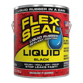 Flex Seal Liquid bottle in black, 1 gal, for waterproof sealing on roofs and basements.
