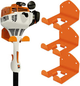 FLEXI RODS garage storage trimmer rack in use organizes garage tools.