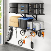 FLEXIMOUNTS 2x4ft heavy-duty wall shelving main view shows sturdy steel construction.