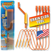 FlexiSnake drain weasel 18-inch clears bathroom hair clogs quickly.