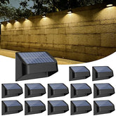 FLITI brighter solar fence light emits vivid beams for secure nighttime walkway.