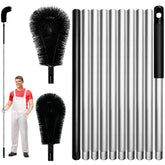 Flizubat 13ft gutter tool extended rod reaching gutters from ground for easy maintenance.