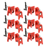 FLKQC wood pipe clamp with foot design provides biaxial stability for glue-ups