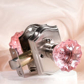 Floresita crystal door knobs in rose shape add elegant focal point to doors