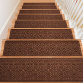 FlowaFoli stair treads 8x30 pre-cut for quick stair coverage on wood steps