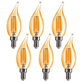 FLSNT CA11 amber-glass finish bulbs for elegant ambient lighting