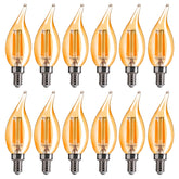 FLSNT CA11/E12 bulb with amber glass delivering a warm glow for cozy evenings