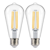 FLSNT Dusk-to-Dawn outdoor ST19 LED bulb auto illuminates after dark