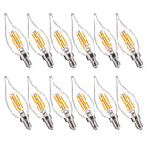 FLSNT LED candelabra bulbs deliver 2700K soft white with immediate 450LM brightness for cozy rooms.