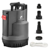 FluentPower sump pump setup shows quick installation with adapters