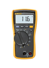 Fluke 116 HVAC multimeter digital-display with clear readings for quick diagnostics.
