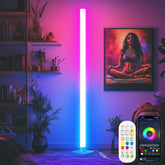 Flupuro ICRGB corner lamp during assembly, showcasing the DIY setup