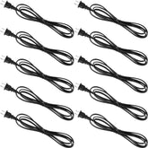 Flutesan lamp cord set 6ft black with molded plug for easy wiring