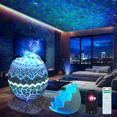 FlyEagle Star Projector Nebula effects fill the room with immersive color.