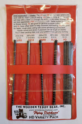 Flying Dutchman heavy duty pinless blades in a reusable pouch for convenient blade selection.