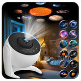 FlyLily Galaxy Projector front view showing bright starlight for a vivid bedroom ambiance