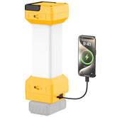 Flysoon cordless LED work light with 360-degree illumination for wide-area visibility