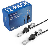 Fondwell 1/8in adjustable grow light hangers assembled for secure overhead mounting