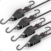 Fondwell quad-pack rope tie-downs with quick-release for rapid securing