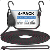 Fondwell 1/4-inch tie-down straps 4-pack securing cargo on a truck bed