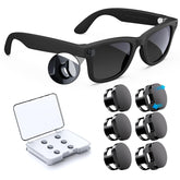 FONKEN LED blocker on Ray-Ban Wayfarer front view showing discreet LED blocking
