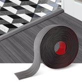 Fonuno floor transition strip dark gray closeup highlights durable self-adhesive edge for easy installation.