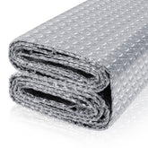 FONUNO Reflective Bubble Insulation Sheet on a window to show heat reduction