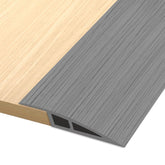 FONUNO vinyl threshold strip, light gray wood grain, seamless carpet-to-floor transition