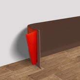 FONUNO vinyl wall base 4in brown unroll view shows easy flexible installation