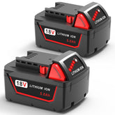 FORBETER Milwaukee M18 5.0Ah battery, side view, extended runtime for demanding projects.