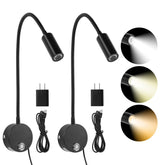 FORHIZHOM reading light with a 15-inch gooseneck for focused bedside illumination