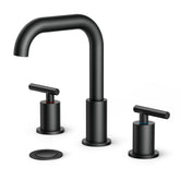 FORIOUS black bathroom faucet overview with matte finish and sturdy build