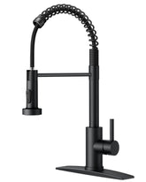FORIOUS black kitchen faucet with pull-down sprayer for versatile cleaning and filling tasks.