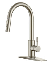 FORIOUS kitchen faucet with gooseneck high arc offers generous clearance for pots and hands-on tasks
