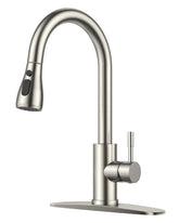 FORIOUS kitchen faucet with pull-down sprayer for easy sink tasks
