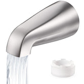 Fosenlion universal tub spout brushed nickel quick-install compatibility and secure fit.