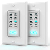 Fosmon countdown timer switch for bathroom with preset durations and energy-saving use cases.
