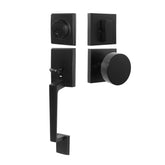 Foswdero front door lock set featuring matte black exterior for secure entry and modern look.