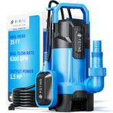 FOTING 1.5HP sump pump delivering high-flow for rapid basement drainage.
