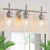 foucasal 3-light bathroom light over mirror provides balanced illumination for daily routines