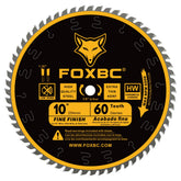 FOXBC 10-inch kerf-thin crosscut blade for clean, precise cuts