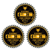 FOXBC 4-1/2 inch trim blade with 36 teeth for clean, precise wood cuts.