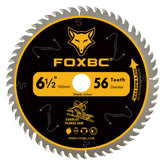 FOXBC 6-1/2-inch blade with 56T carbide tips for precise cuts on track saws