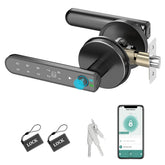 Foxgard Smart Fingerprint Door Lock front view ready for quick biometric entry