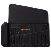 Foxrino wrench roll with 19 pockets keeps full metric set organized for fast access.