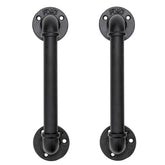FOYO pipe door pull handle in matte black for durable doors